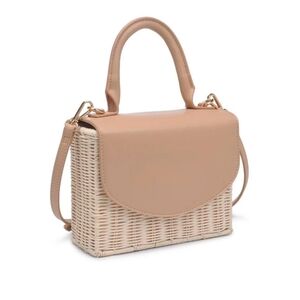 URBAN EXPRESSIONS CLEMENTINE WOVEN STRAW FLAP BAGS